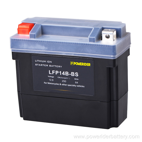 12.8v 6ah YT14B-BS lithium ion motorcycle starter battery